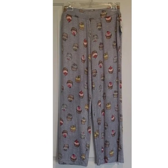 Womens Simple Pleasures CUPCAKES Pajama Lounge Pants Size S M L XL Pockets NWT - Picture 2 of 3